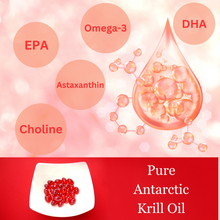 Load image into Gallery viewer, Krill Oil - Astaxanthin, Choline, Omega 3, DHA, EPA | Superior Absorption | Extra Strength | Heart and Joint Health | No Fish Oil Aftertaste | Heavy Metal Tested