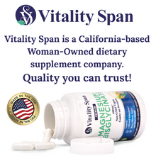 Load image into Gallery viewer, NEW! Magnesium Glycinate 400mg, 120 vegetable capsules, Made in USA