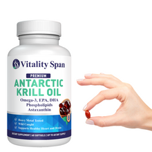 Load image into Gallery viewer, Krill Oil - Astaxanthin, Choline, Omega 3, DHA, EPA | Superior Absorption | Extra Strength | Heart and Joint Health | No Fish Oil Aftertaste | Heavy Metal Tested
