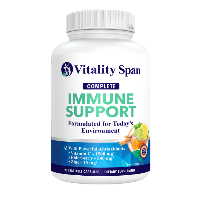 Multi-Vitamin Complex  -  15 Powerful Natural Ingredients, Strong Immune Support, 90 Vegetable Caps, Made in USA