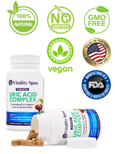Load image into Gallery viewer, **Limited Time DEAL** Uric Acid Cleanse and Joint Relief Complex with 14 ingredients - Turmeric, MSM and Devil&#39;s Claw. 60 Veggie Caps, Made in USA
